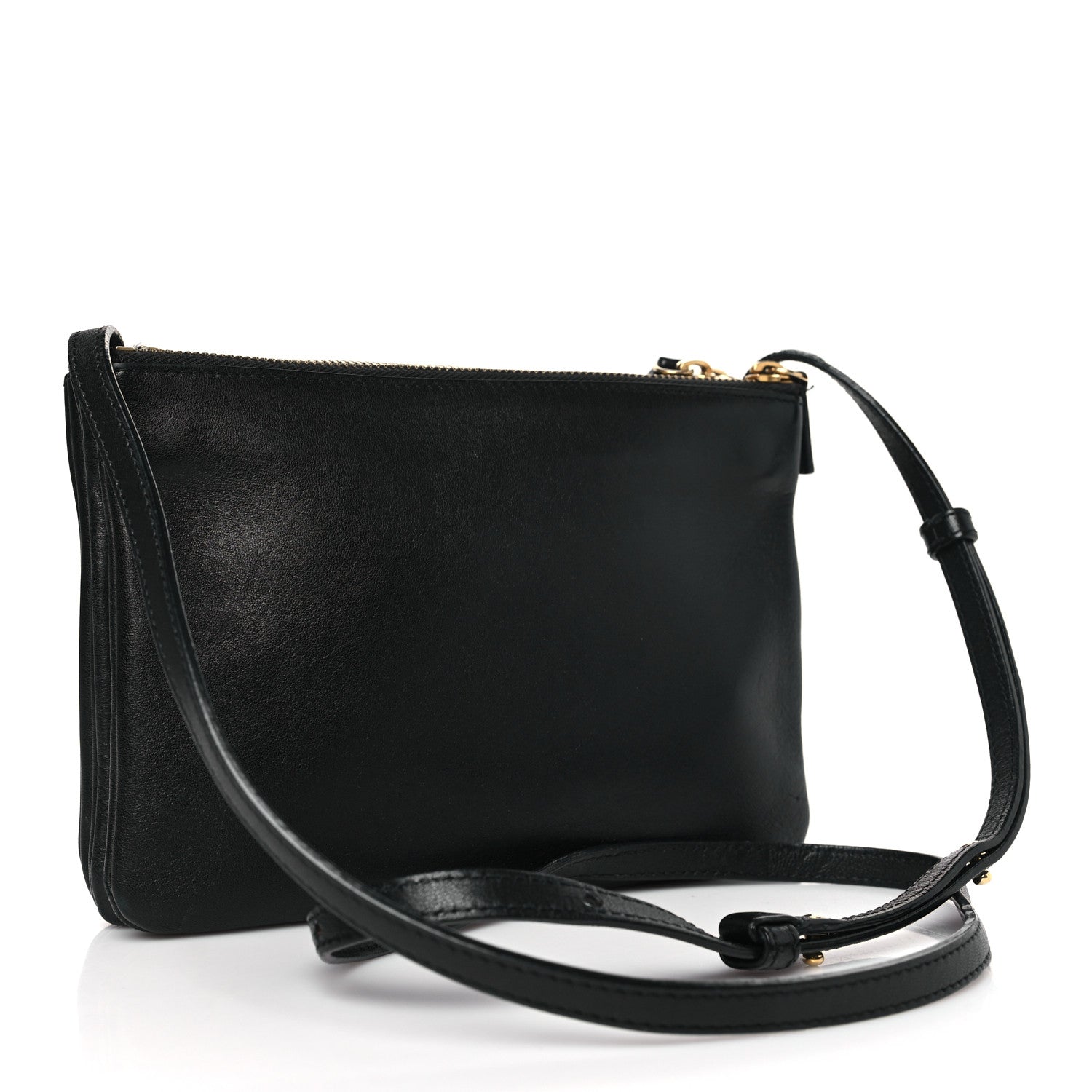 Celine Lambskin Small Trio Crossbody Bag Black 3 of 12