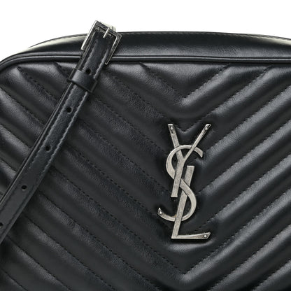 Saint Laurent Calfskin Matelasse Monogram Lou Camera Bag Asphalt 9 of 16