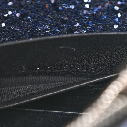 Saint Laurent Metallic Glitter Classic Monogram Kate Tassel Chain Wallet North Sea 8 of 14
