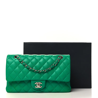 Chanel Caviar Quilted Medium Double Flap Green 13 of 13