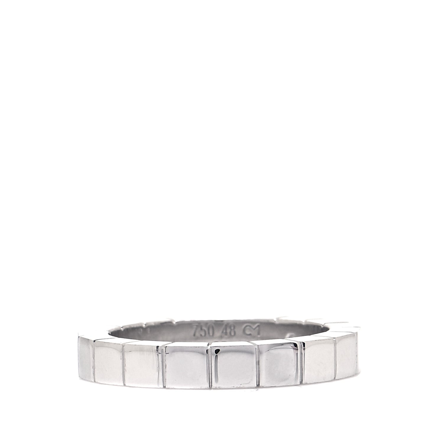 18K White Gold Lanieres Ring 48 4.5