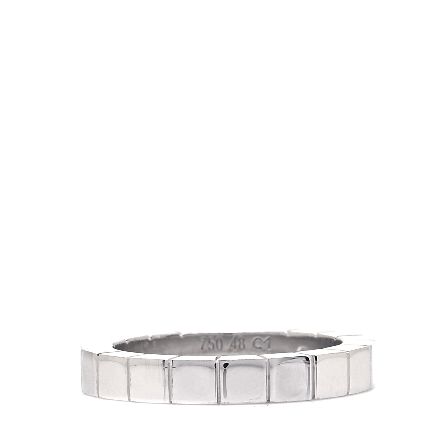 Cartier 18K White Gold Lanieres Ring 48 4.5 3 of 5