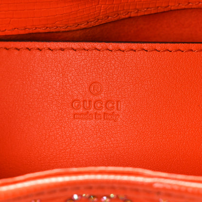 Gucci Canvas Lizard Crystal GG Monogram Mini Jackie 1961 Orange 5 of 9