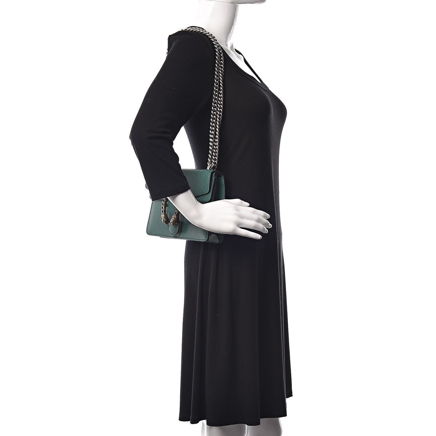 Gucci Calfskin Mini Dionysus Shoulder Bag Emerald 2 of 12