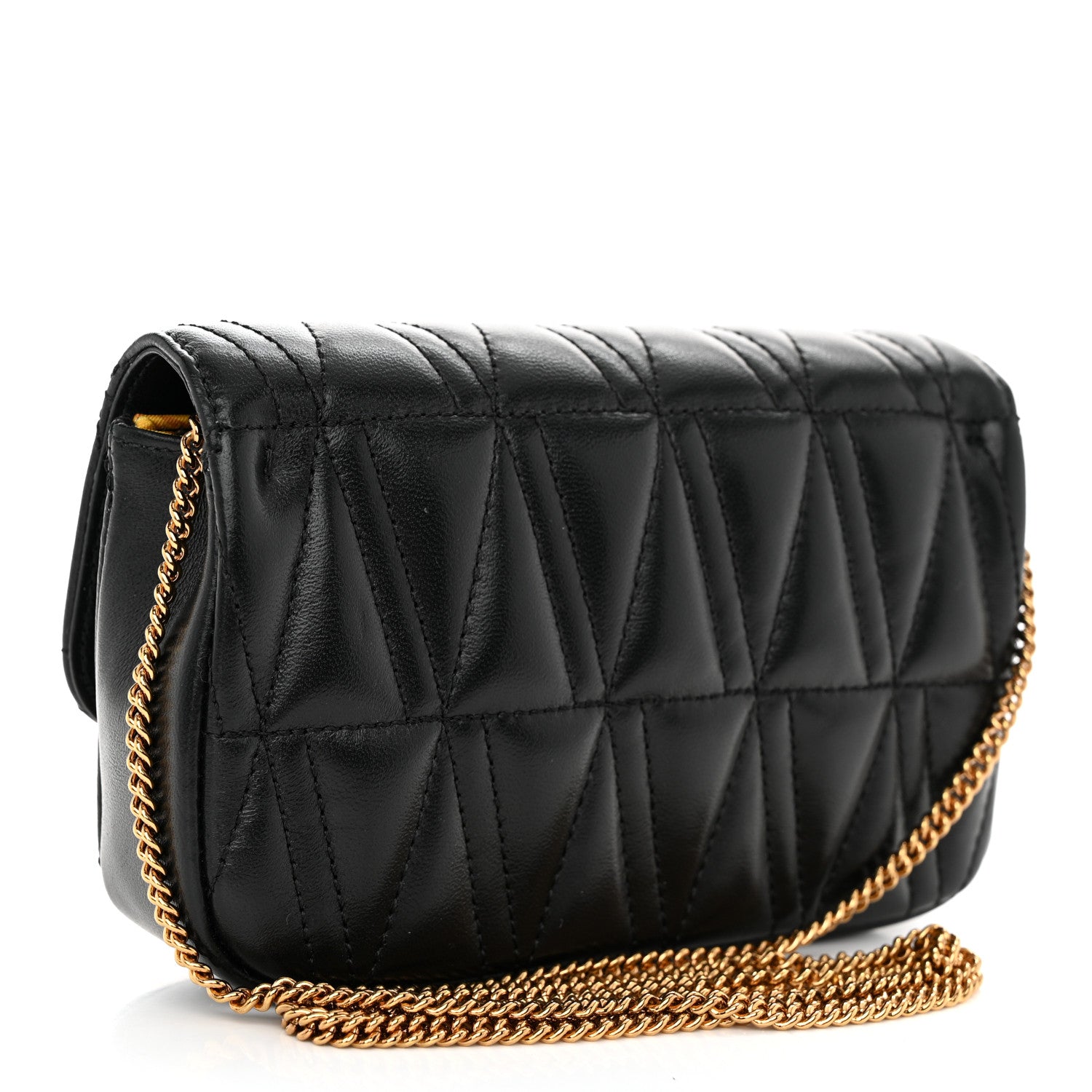Versace Nappa Quilted Virtus Evening Bag Black 3 of 9