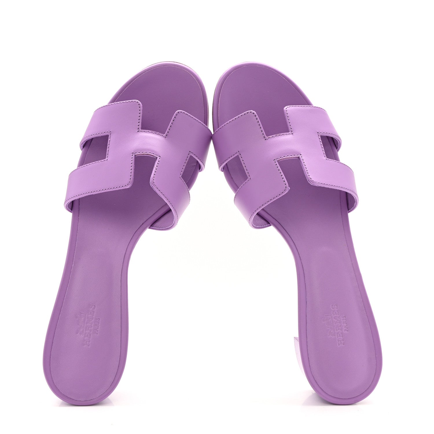 Hermes Calfskin Oasis Sandals 40 Violet 5 of 9