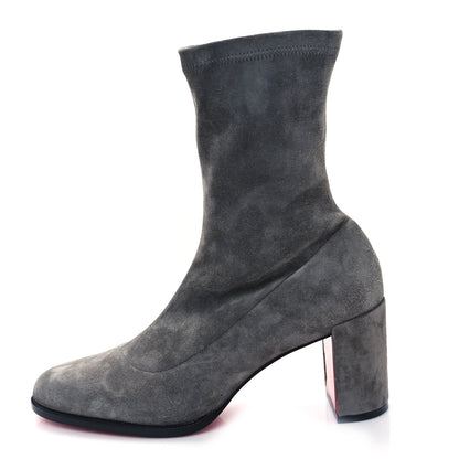 Christian Louboutin Suede Stretchadoxa Ankle Bootie 38.5 Tempete 1 of 7