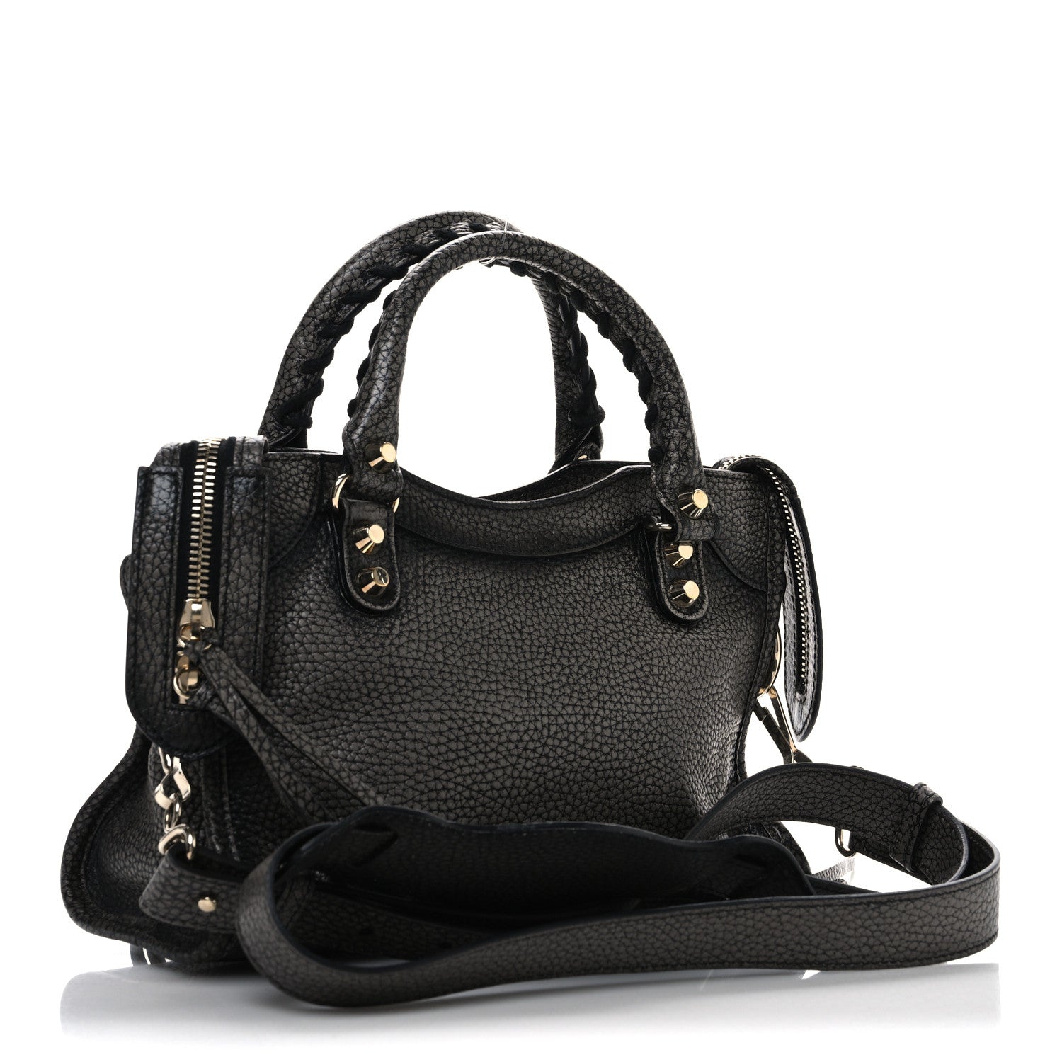 Balenciaga Grained Calfskin Classic Gold Hardware Mini City Ombre Grey Gradient 3 of 12