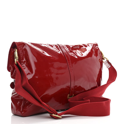 Jimmy Choo Patent Calfskin Tulita Shoulder Bag Red 3 of 10