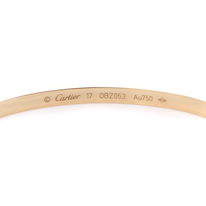 Cartier 18K Yellow Gold 6 Diamond Small LOVE Bracelet 17 4 of 6