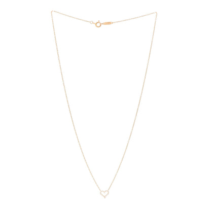 Tiffany 18K Rose Gold Diamond Extra Mini Heart Pendant Necklace 3 of 6