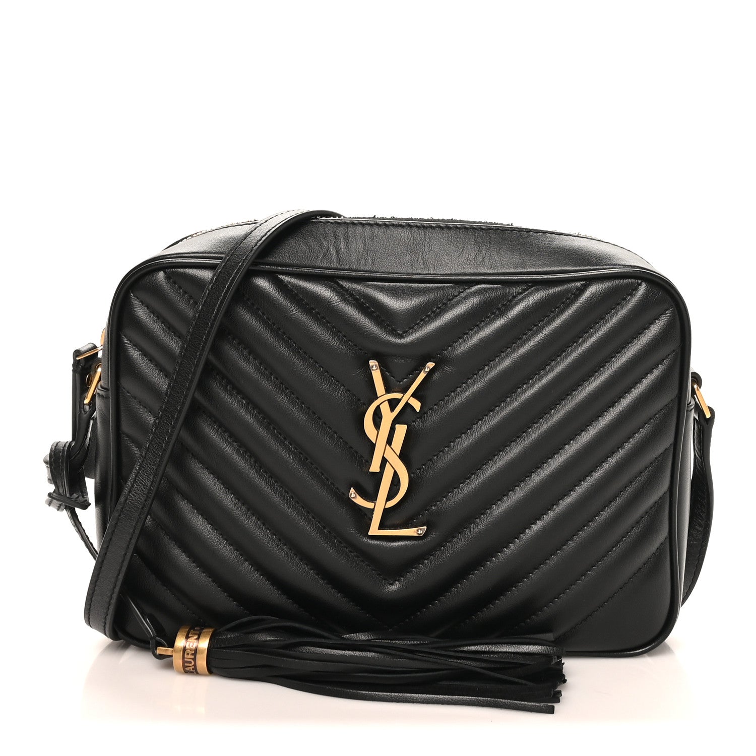 Saint Laurent Calfskin Matelasse Monogram Lou Camera Bag Black 1 of 11