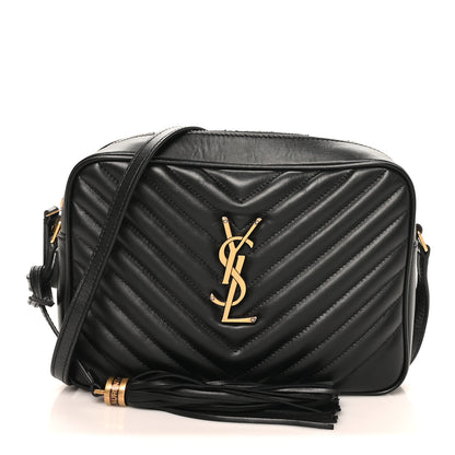 Saint Laurent Calfskin Matelasse Monogram Lou Camera Bag Black 1 of 11