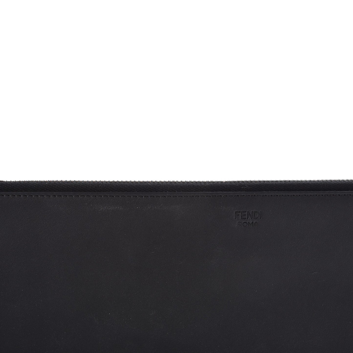 Vitello Century Monster Eyes Inlay Pouch Black Giallo