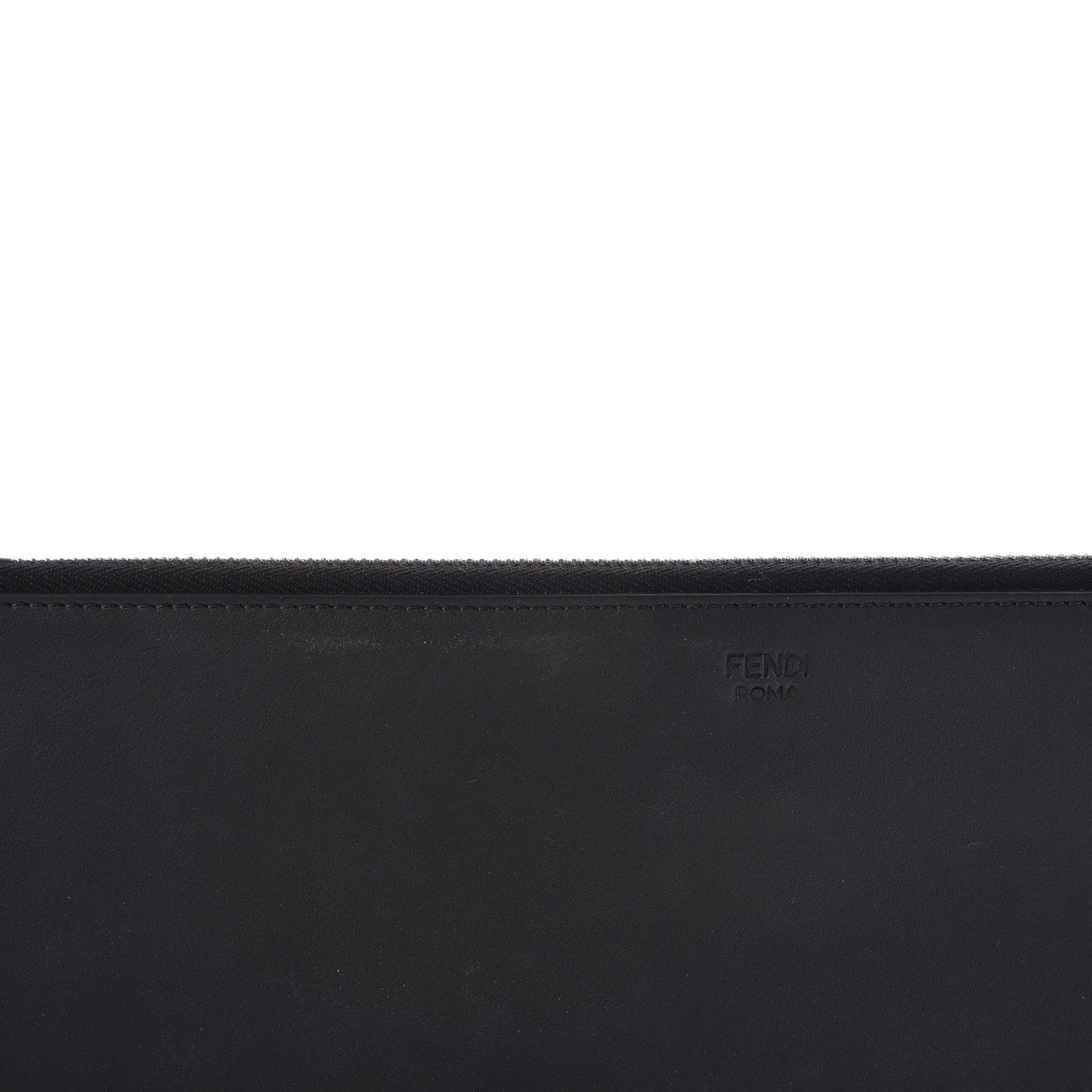 Fendi Vitello Century Monster Eyes Inlay Pouch Black Giallo 8 of 8