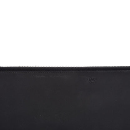 Fendi Vitello Century Monster Eyes Inlay Pouch Black Giallo 8 of 8