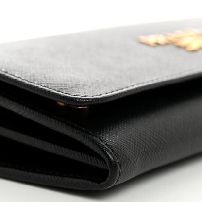 Prada Saffiano Lux Chain Wallet Black 8 of 9