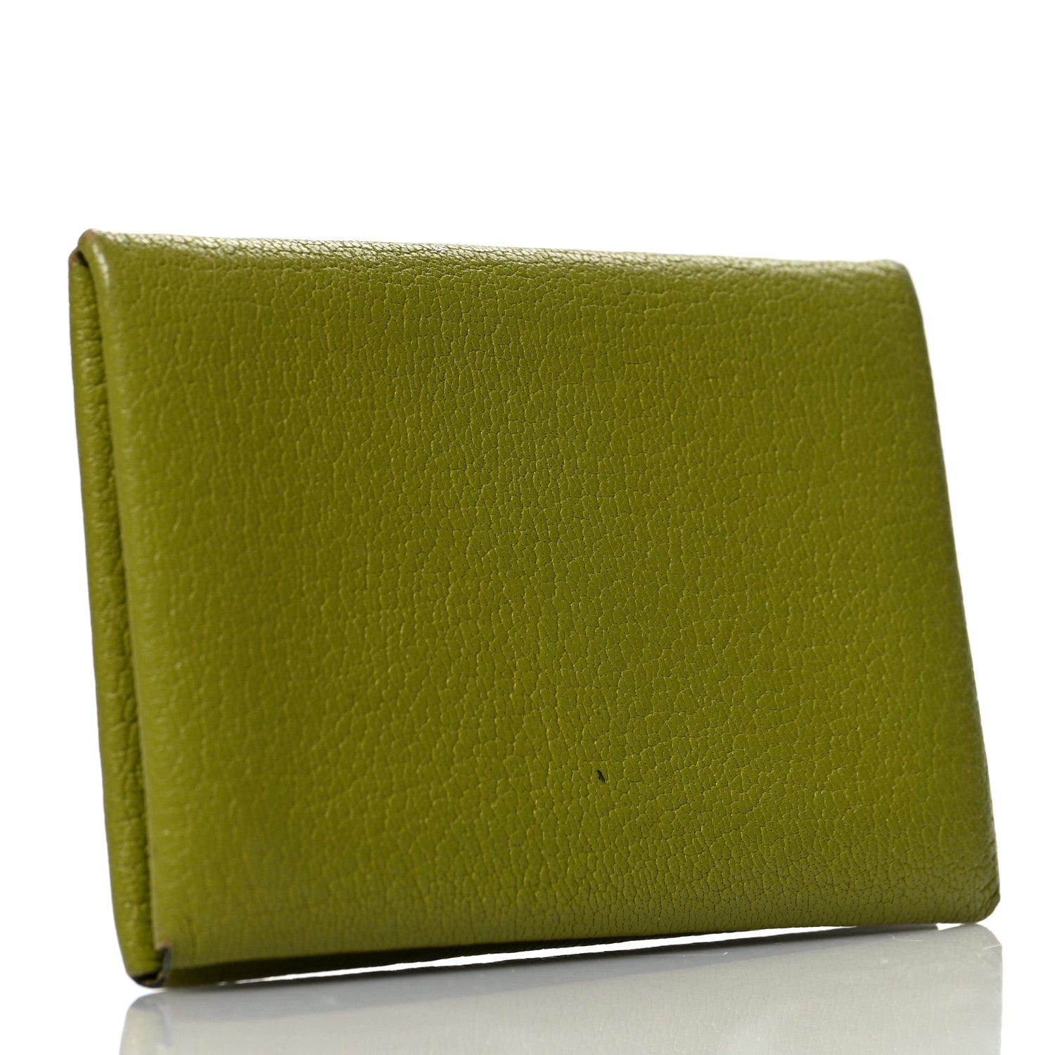 Hermes Chevre Mysore Calvi Card Case Vert Anis 3 of 10