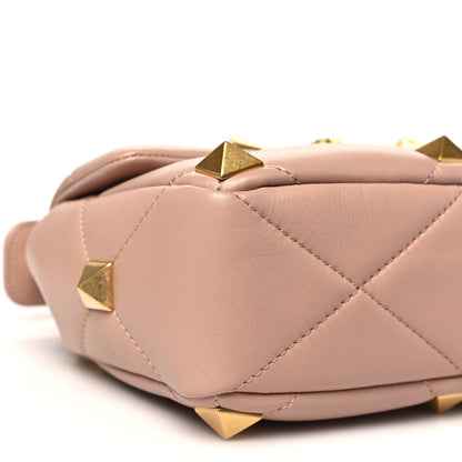 Valentino Garavani Nappa Medium Roman Stud Shoulder Bag Rose Cannelle 8 of 9