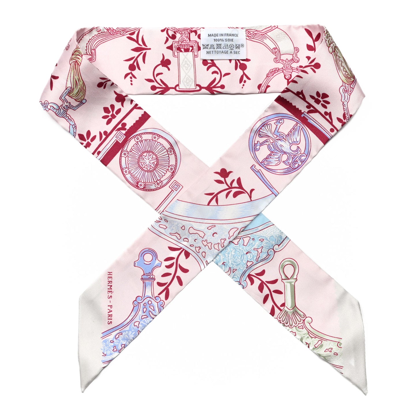 Silk Etriers Remix Twilly Rose Pale Bordeaux