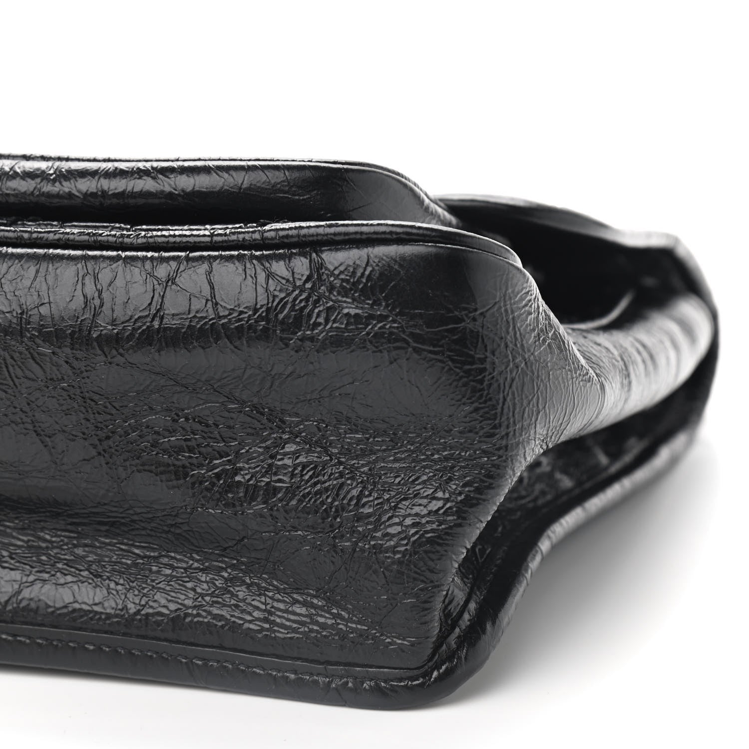 Saint Laurent Crinkled Calfskin Matelasse Monogram Medium Niki Chain Satchel Black 9 of 9