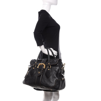 Prada Cervo Deerskin Bag Black 3 of 21