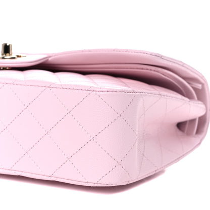 Chanel Caviar Quilted Medium Double Flap Light Pink 8 of 9