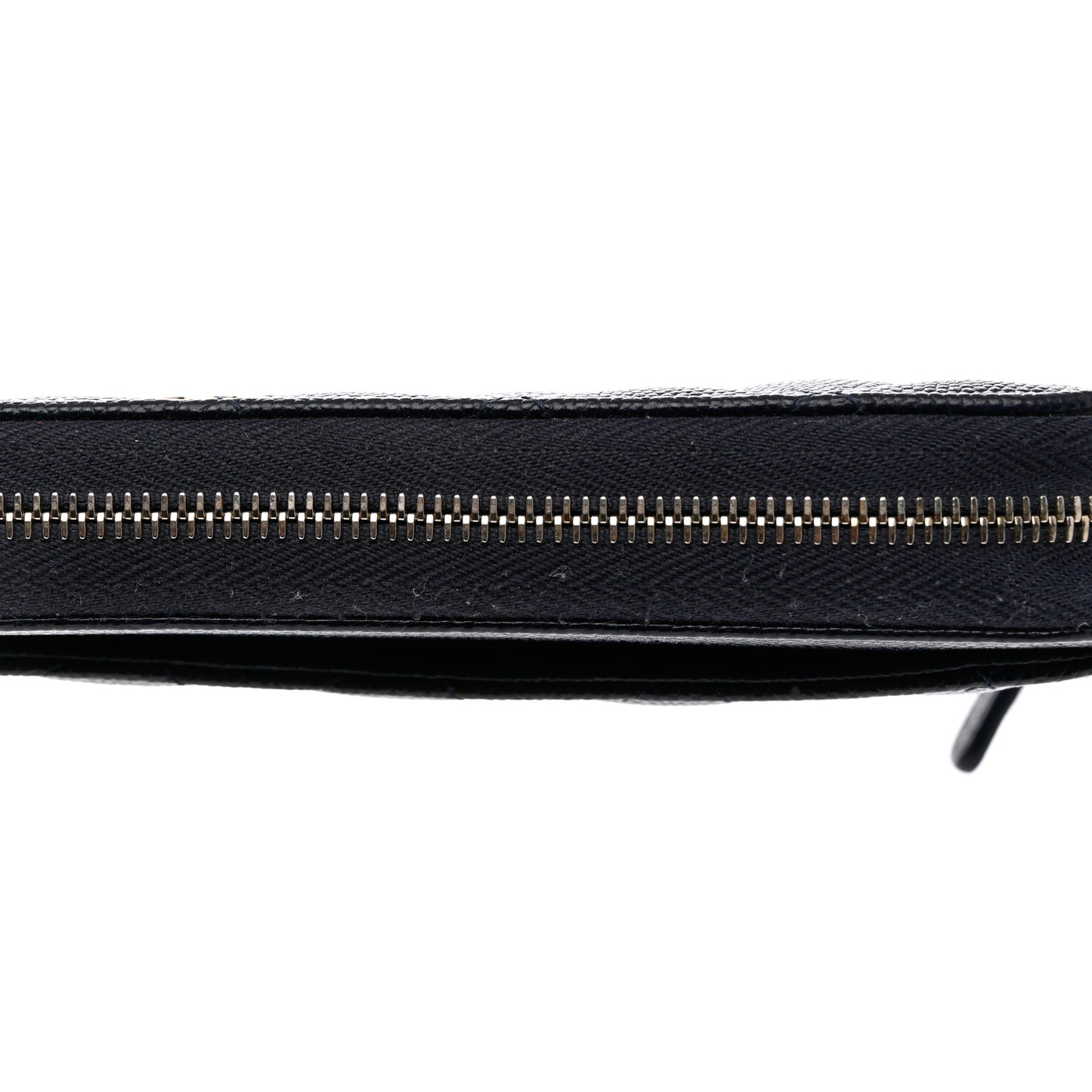 Caviar Quilted Large Zip Around Organizer Wallet Dark Blue