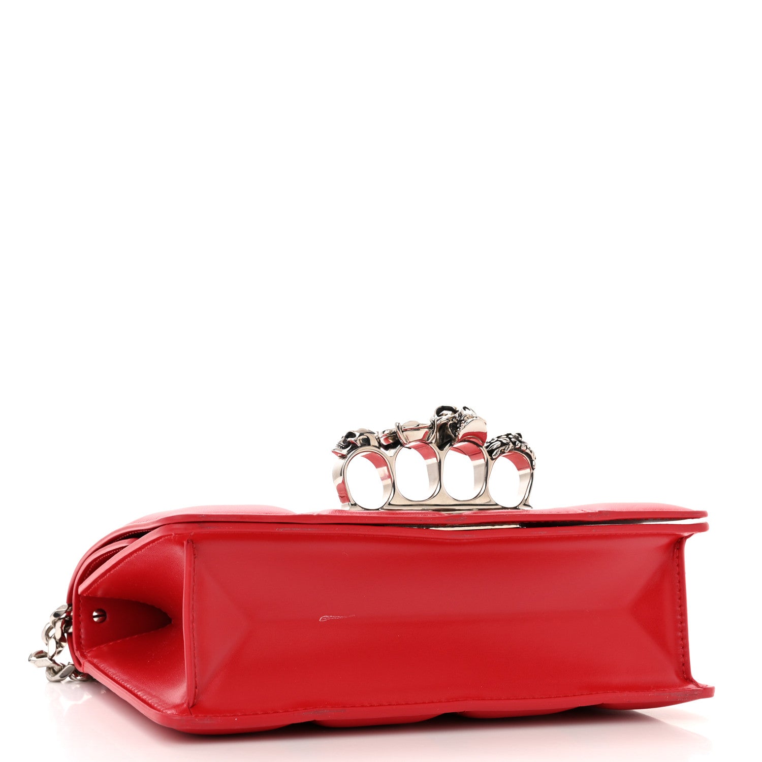 Alexander McQueen Calfskin Small Slash Bag Welsh Red 4 of 10