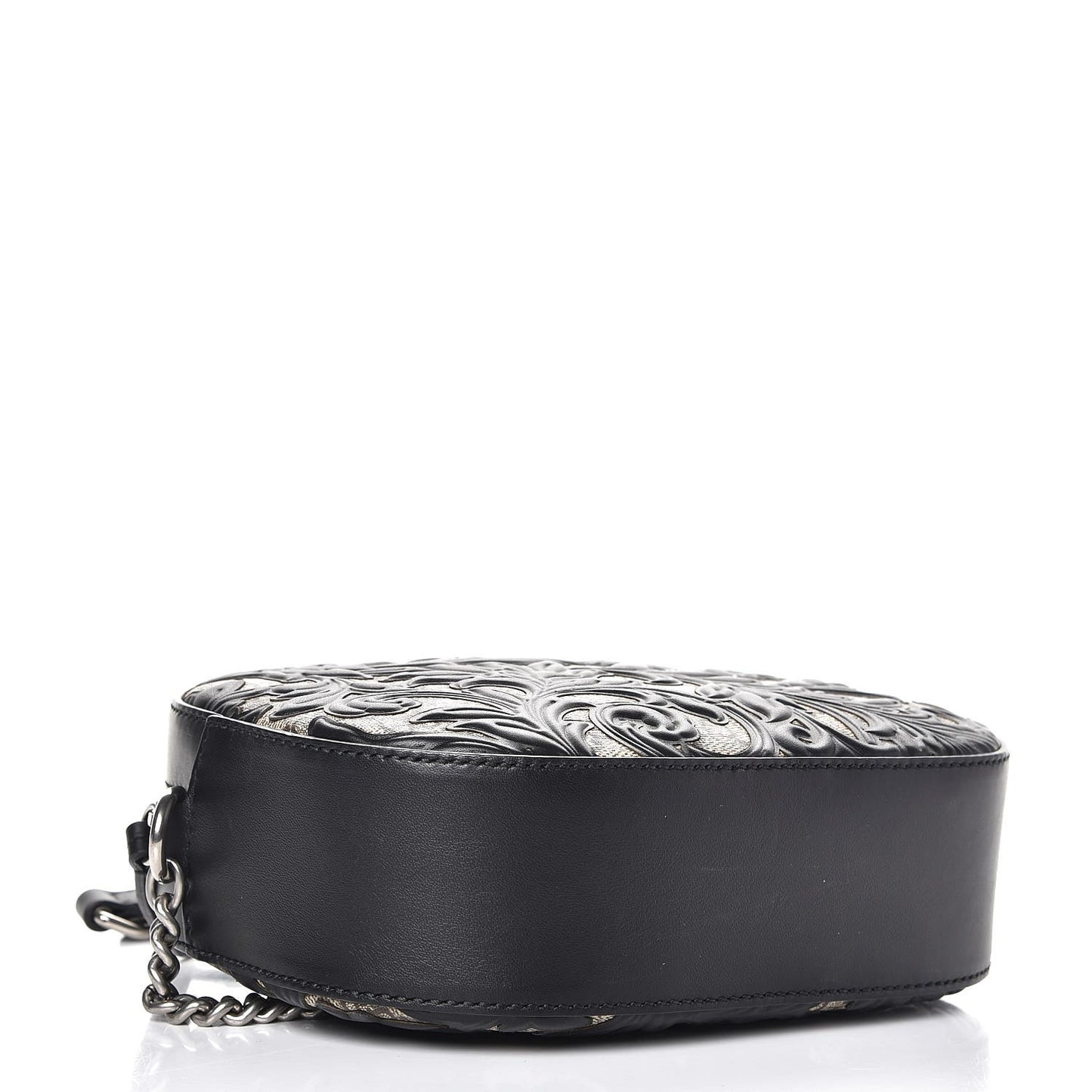 GG Supreme Monogram Arabesque Mini Chain Shoulder Bag Beige Black