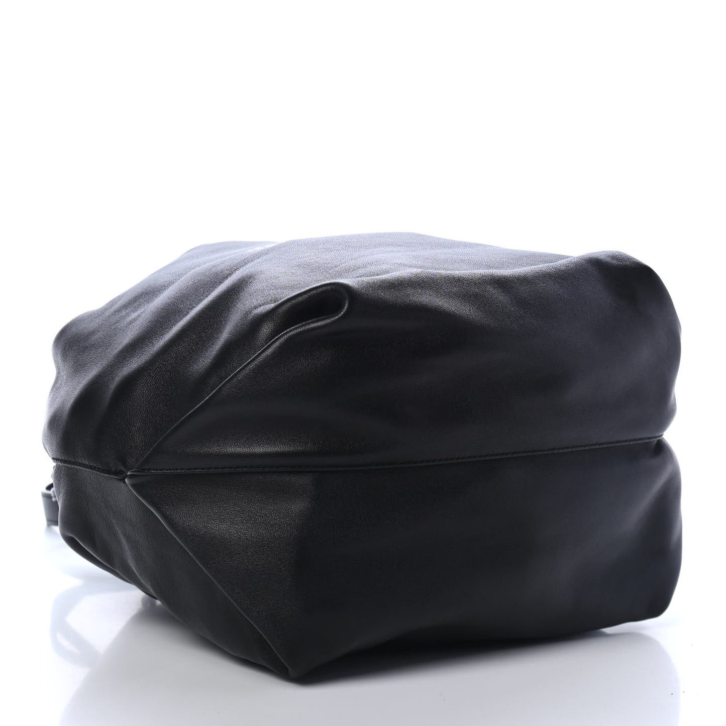 Lambskin Teddy Drawstring Bag Black