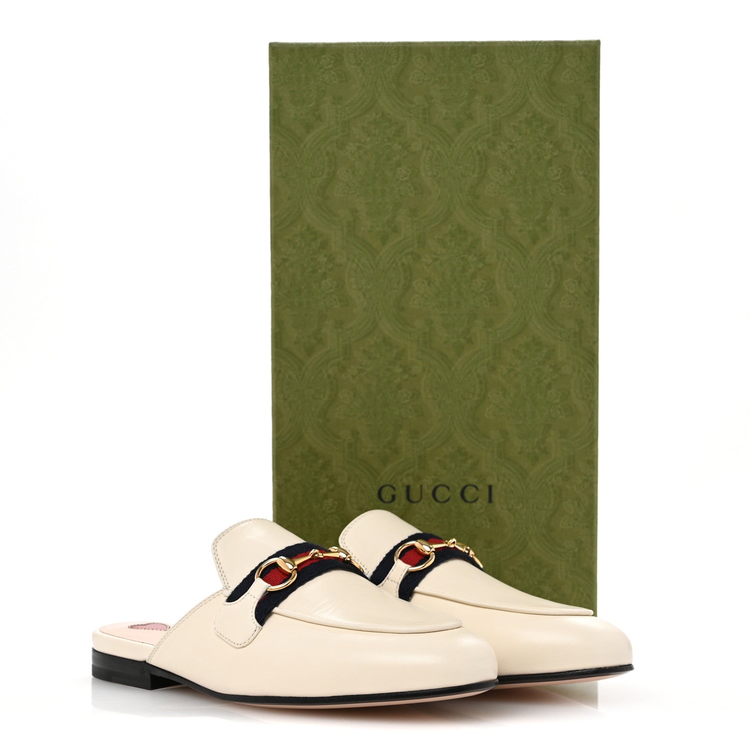 Gucci Malaga Kid Web Womens Princetown Slippers 35 Mystic White 10 of 10