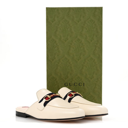 Gucci Malaga Kid Web Womens Princetown Slippers 35 Mystic White 10 of 10