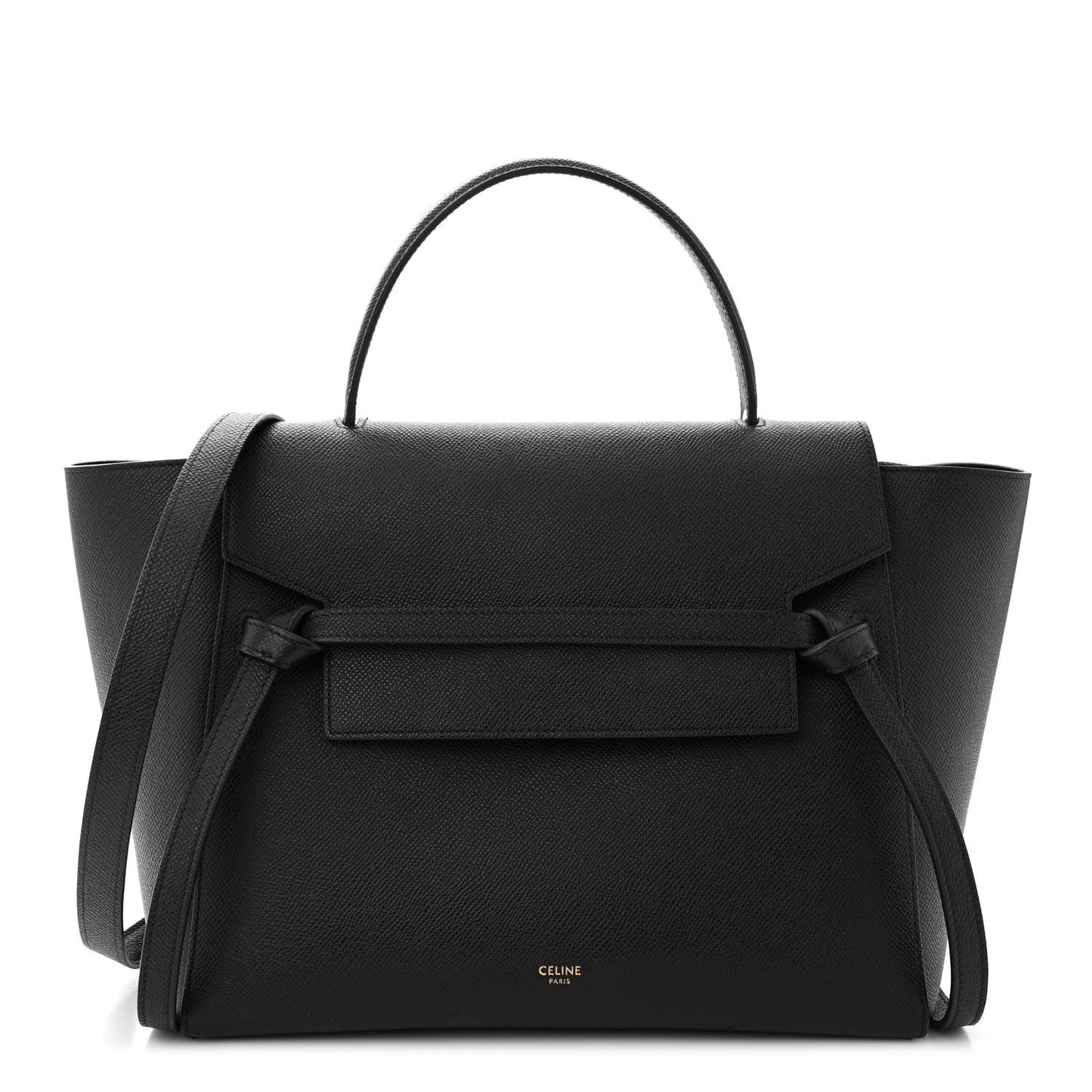 Grained Calfskin Mini Belt Bag Black