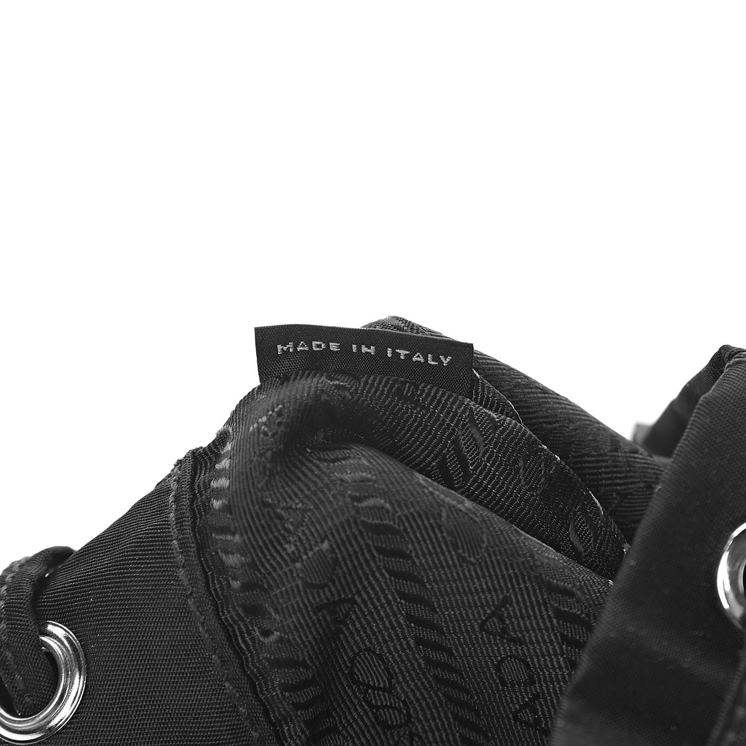Prada Saffiano Tessuto Nylon Vela Bucket Wristlet Black 7 of 12