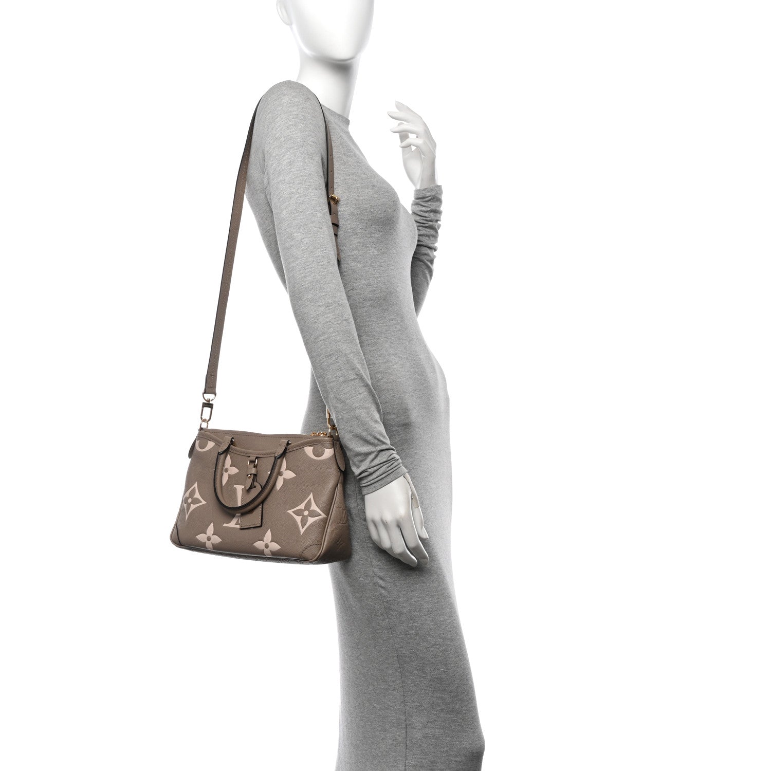 Louis Vuitton Empreinte Monogram Giant Trianon PM Tourterelle Creme 2 of 9