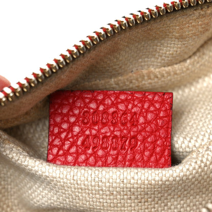 Gucci Pebbled Calfskin Small Soho Disco Bag Vibrant Red 7 of 12