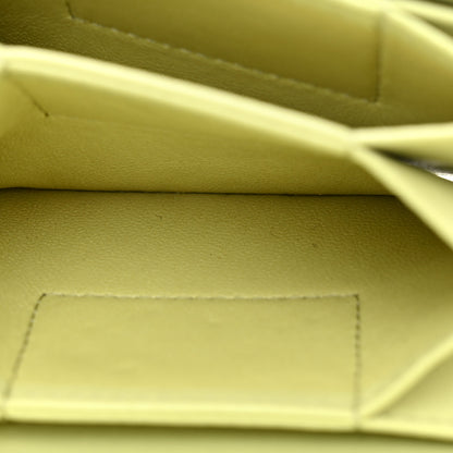 Chanel Lambskin Quilted Flap Card Holder On Chain Light Green 5 of 12