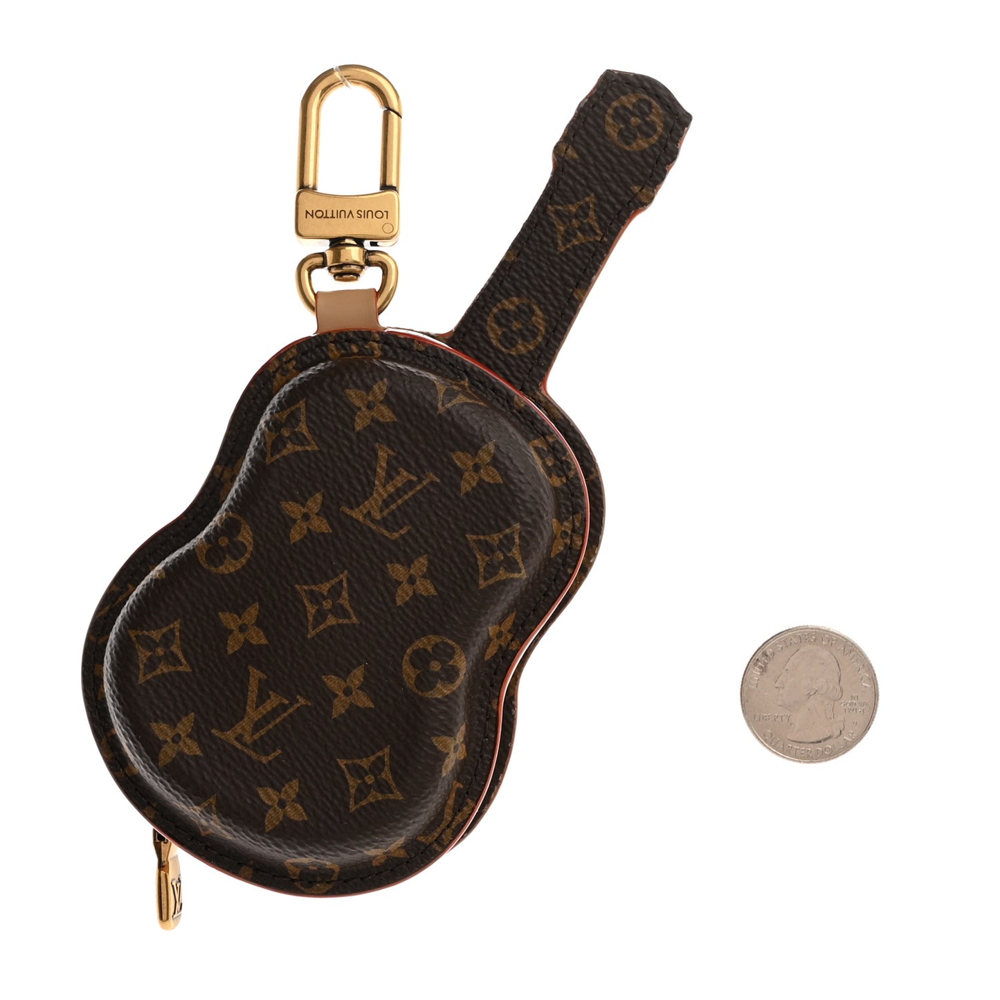 Monogram Calfskin Guitar Pouch Charm Bag Charm