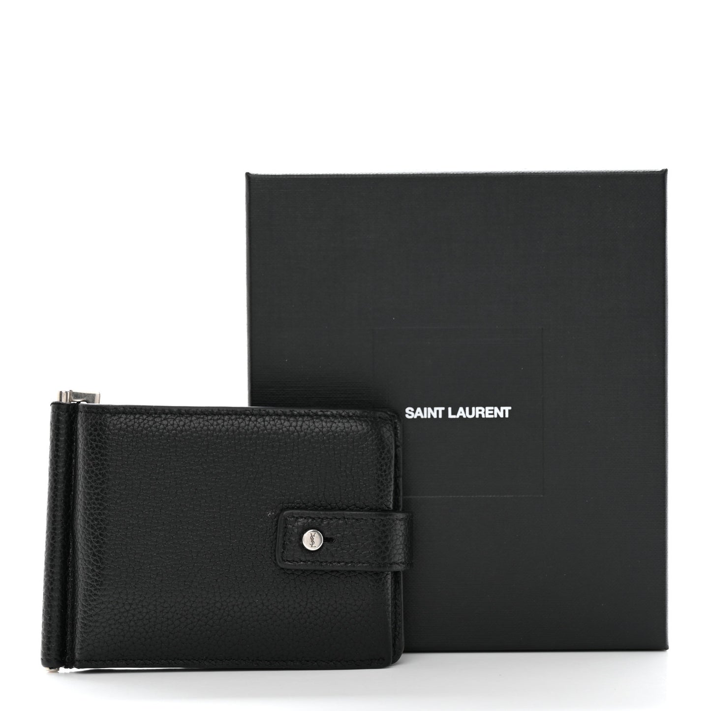 Grained Calfskin Sac De Jour Compact Wallet Black