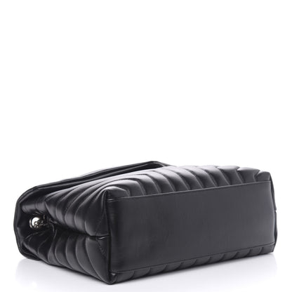 Saint Laurent Calfskin Y Quilted Monogram Medium Loulou Chain Satchel Black 5 of 11