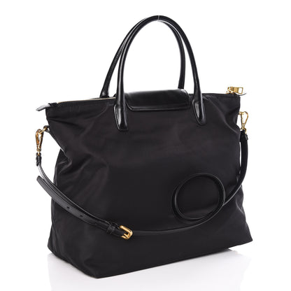 Prada Saffiano Tessuto Nylon Tote Black 3 of 11