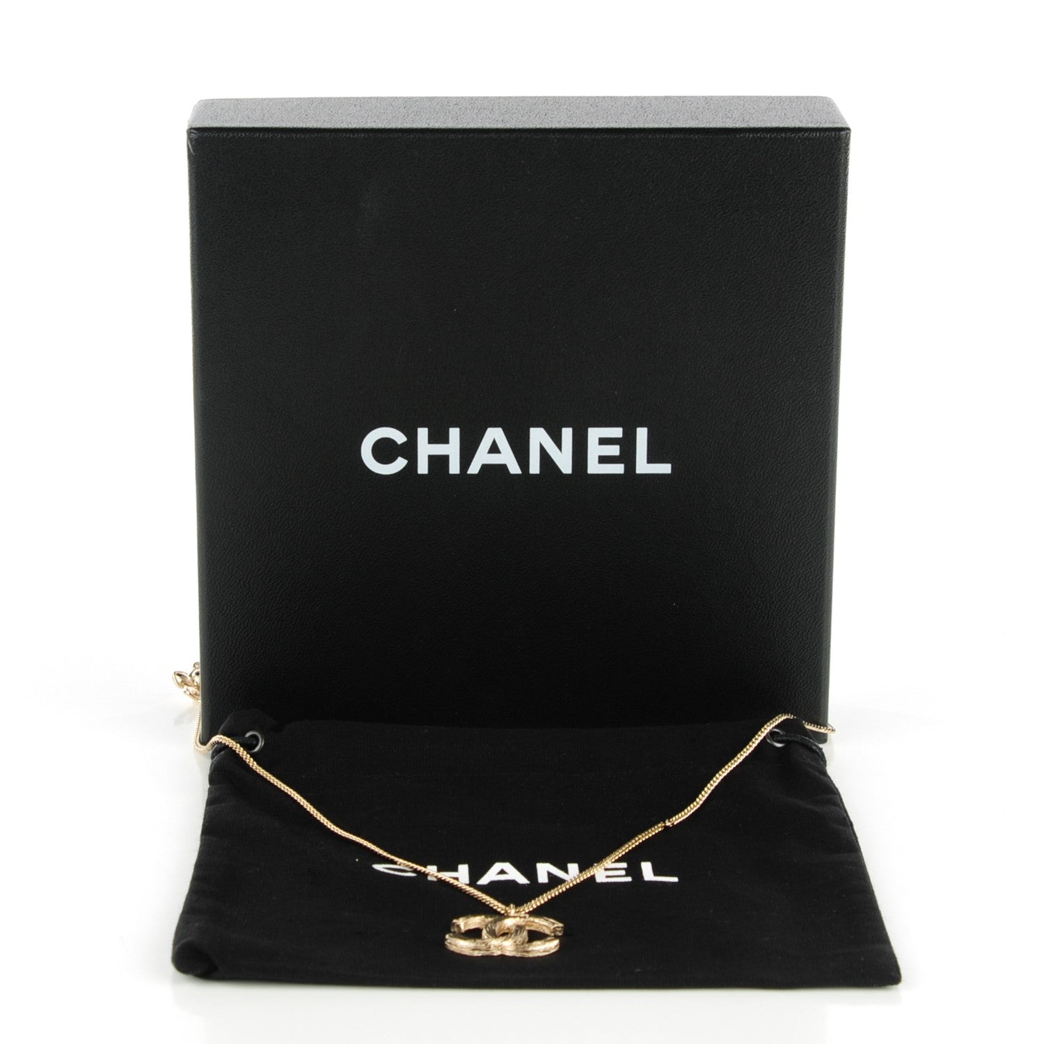 Chanel Crystal CC Camellia Necklace Gold 7 of 7
