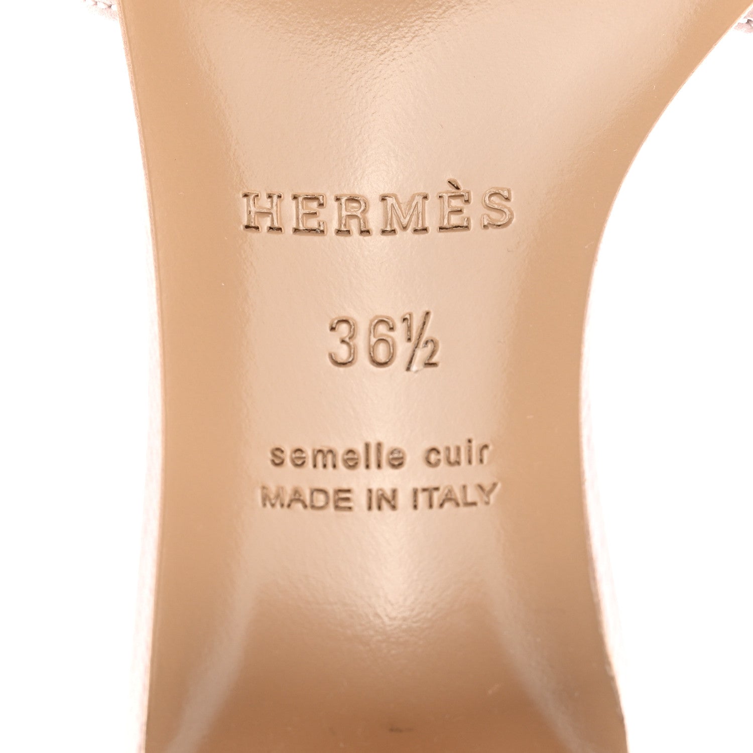 Hermes Epsom Oasis Sandals 36.5 Rose Porcelaine 6 of 8