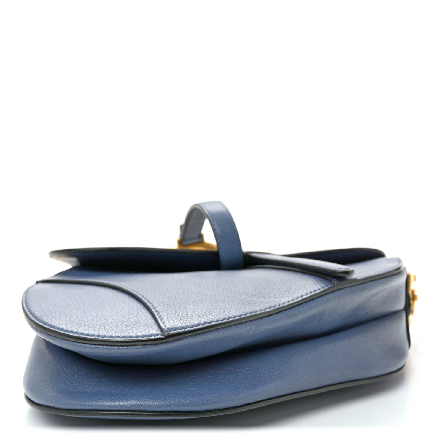Christian Dior Shiny Goatskin Saddle Bag Cloud Blue 4 of 10