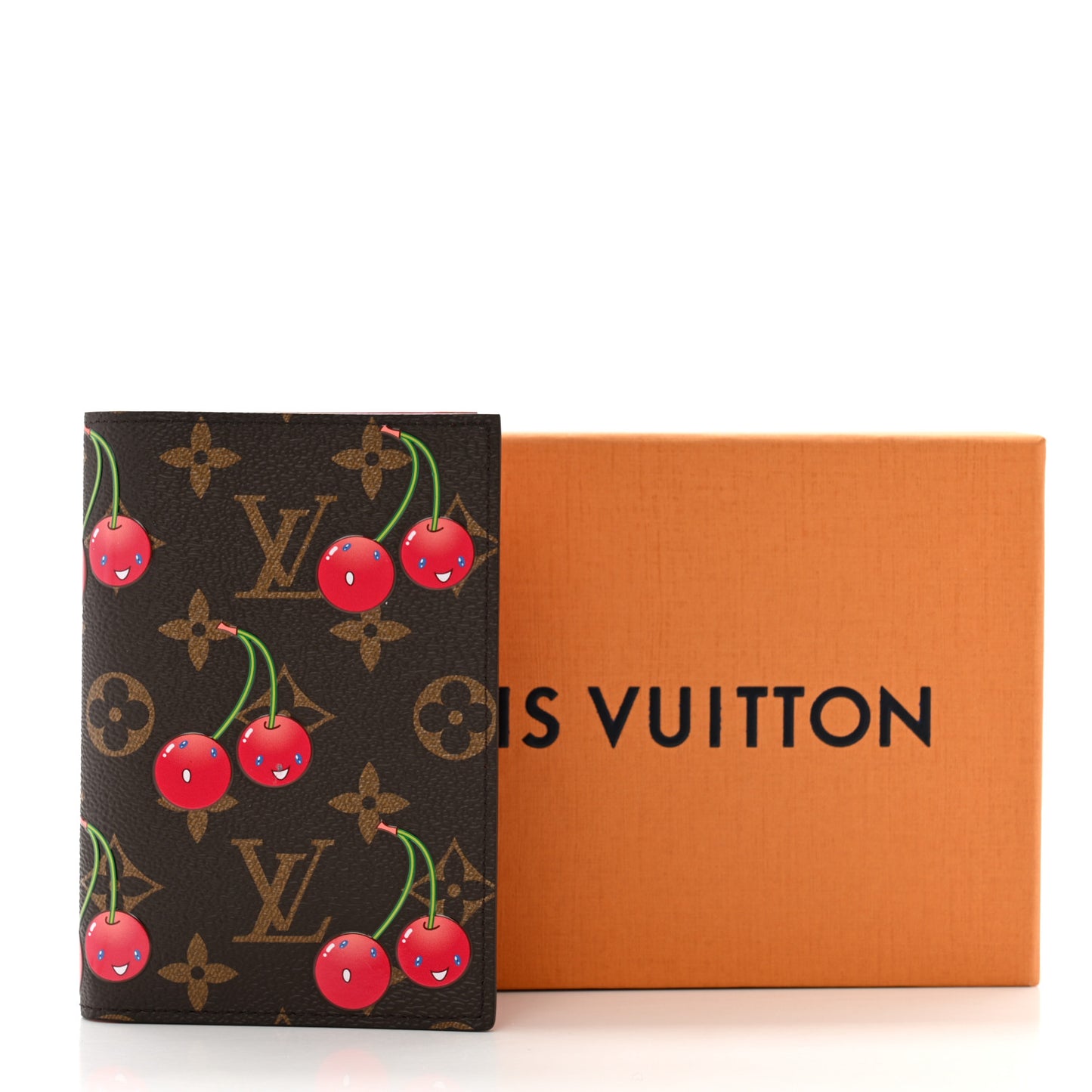 LV X TM Monogram Cerises Passport Cover