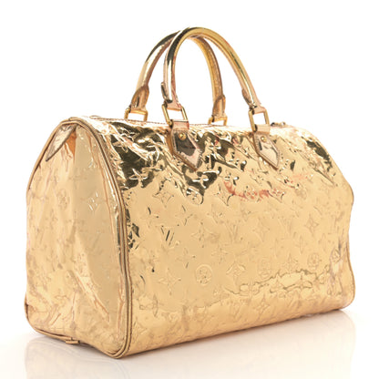 Louis Vuitton Monogram Miroir Speedy 35 Gold 3 of 14