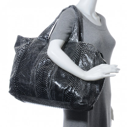 Gucci Python Large Hysteria Tote Black 2 of 8