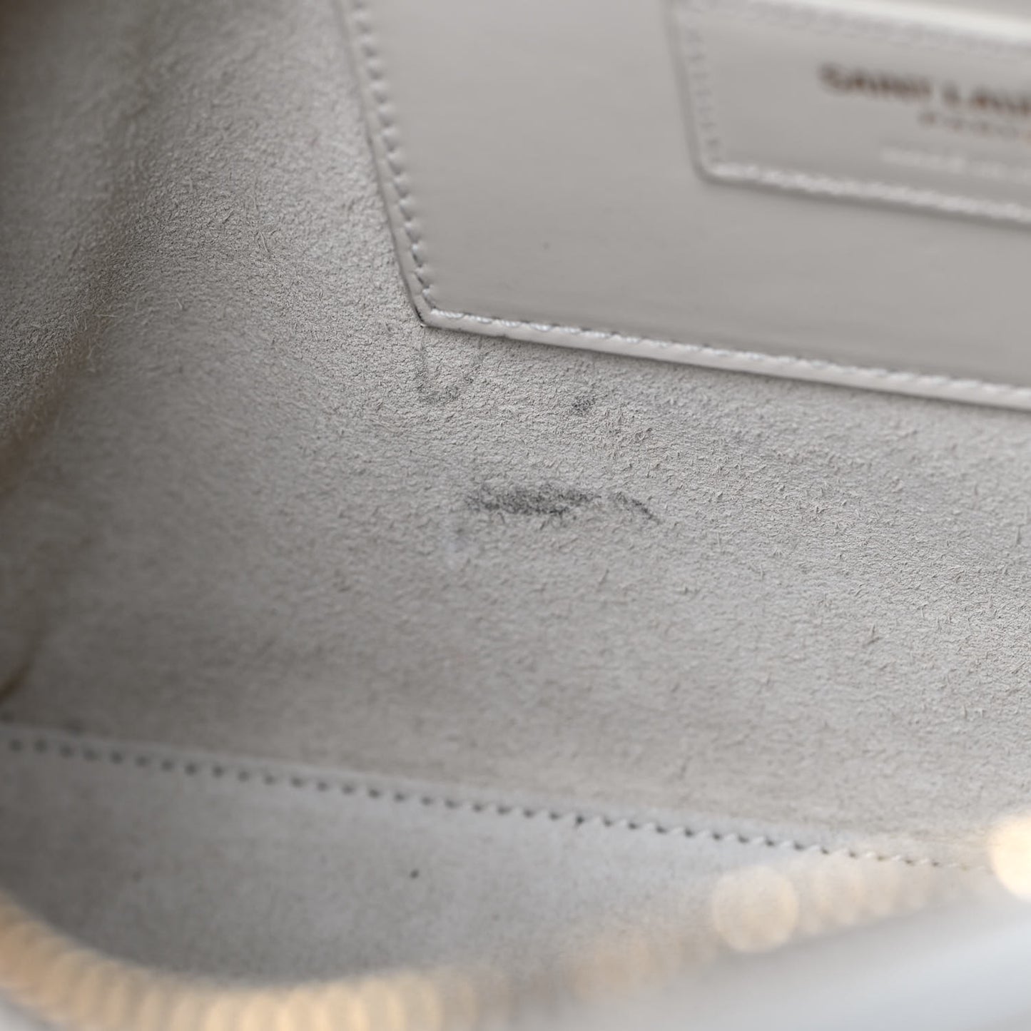 Calfskin Classic Baby Duffle Dove White