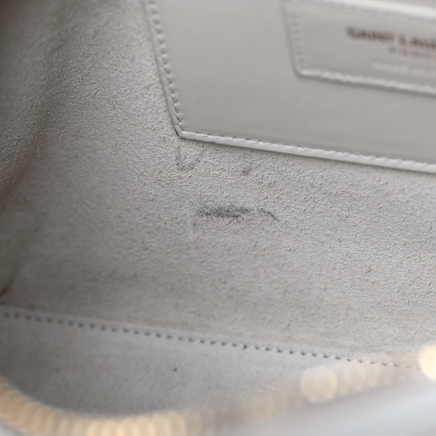 Saint Laurent Calfskin Classic Baby Duffle Dove White 16 of 18